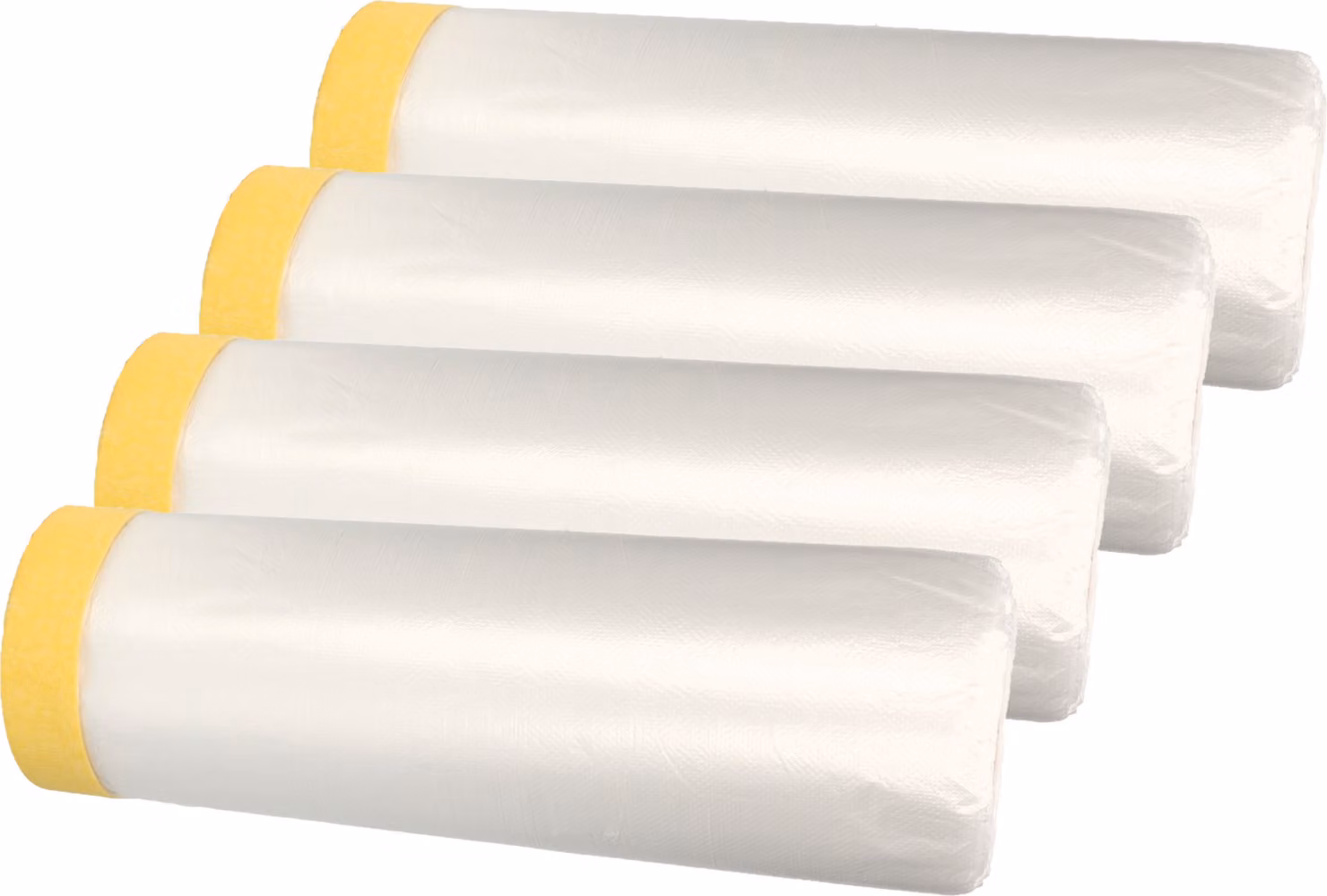 Set di 4 pellicole di mascheratura KOTARBAU® con nastro adesivo 200mm x 20m per lavori di pittura e ristrutturazione
