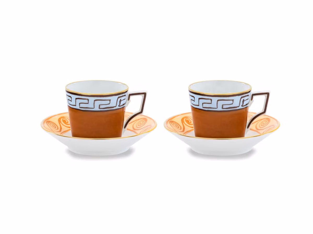 Il Viaggio di Nettuno Terracotta Servizio da caffè per Due
