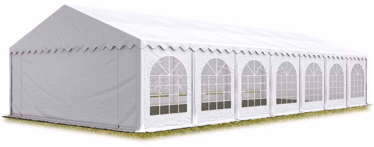 TOOLPORT 6x14 mTendone per feste PREMIUM PVC bianco 100% impermeabile Tendone da esterno Tenda party