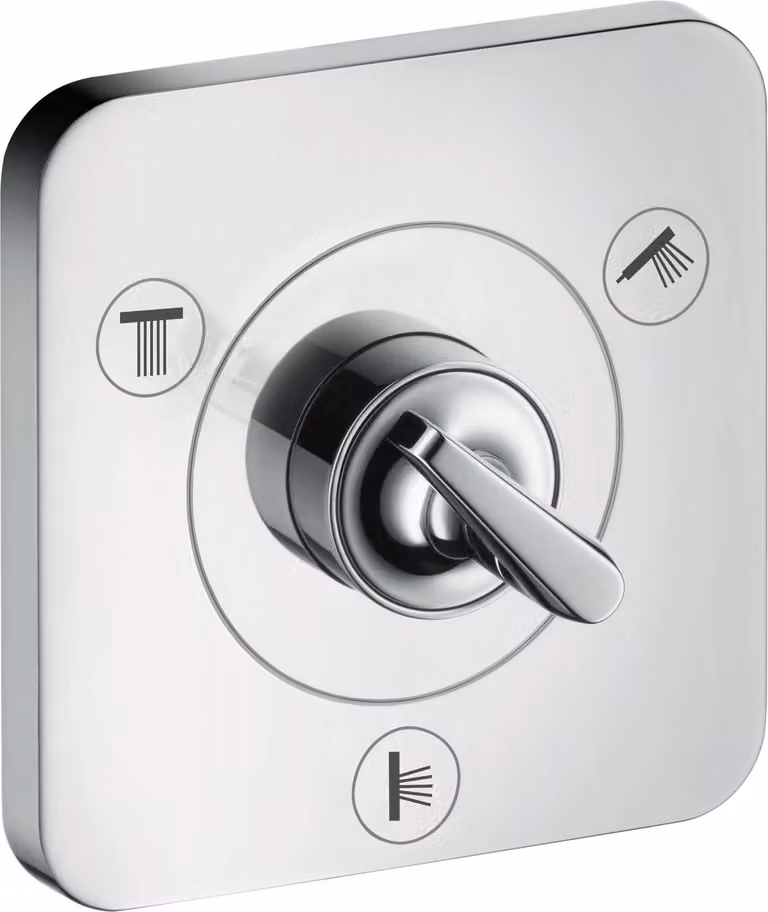 hansgrohe Corps de base pour robinet d'arrêt et de commutation encastré Trio 12 x12, 36770180, 36770180