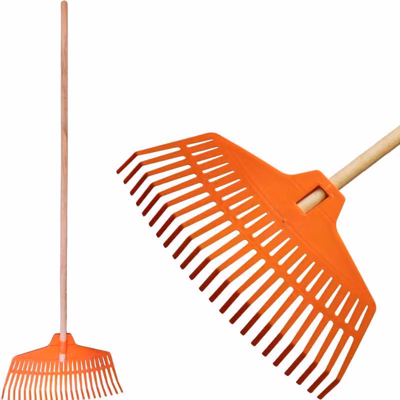Rastrello per foglie Strend Pro GOLF, in plastica, manico in legno