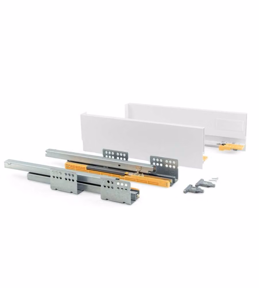 Emuca Kit Cassetto Cucina Concept Bianco 105mm x 400mm - Cassetti per Mobile e Bagno