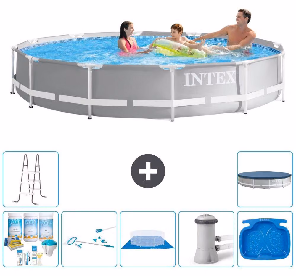 Struttura per piscina a forma di prisma - 366x76 cm - composta da 8 elementi - modello S20526