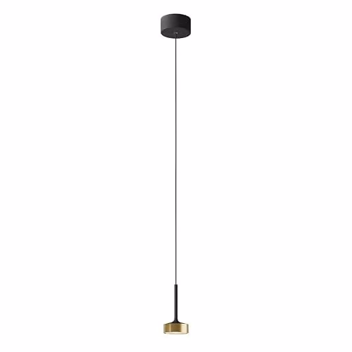 Hole Sospensione Nero/Oro LED 7W 38° IP20 3000K CRI90 - Lampada a sospensione di design in alluminio pressofuso per interni - Rossini Group