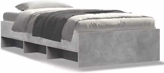 Giroletto Sonoma Grigio per Adulti in Legno Multistrato con Scomparti Laterali L/P/H: 90 x 200 x 35 cm – 1