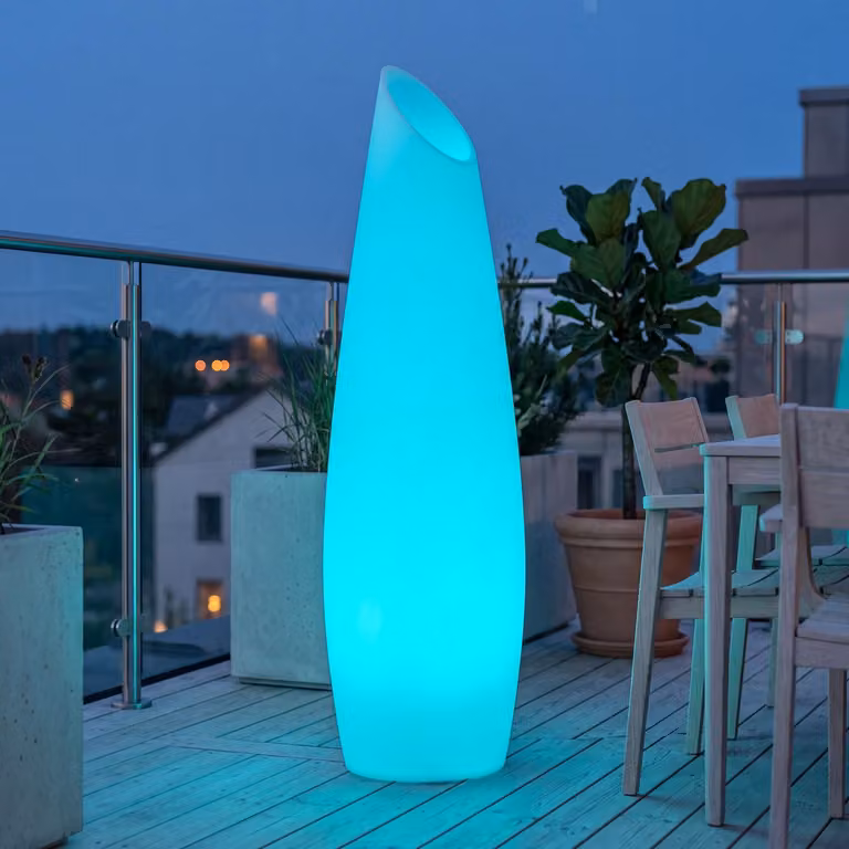 Luce decorativa a LED da giardino RGBW dimmerabile telecomando bianco 170 cm IP65 portatile ricaricabile lampada da esterno lampada da terra da esterno lampada da terra da esterno terrazzo