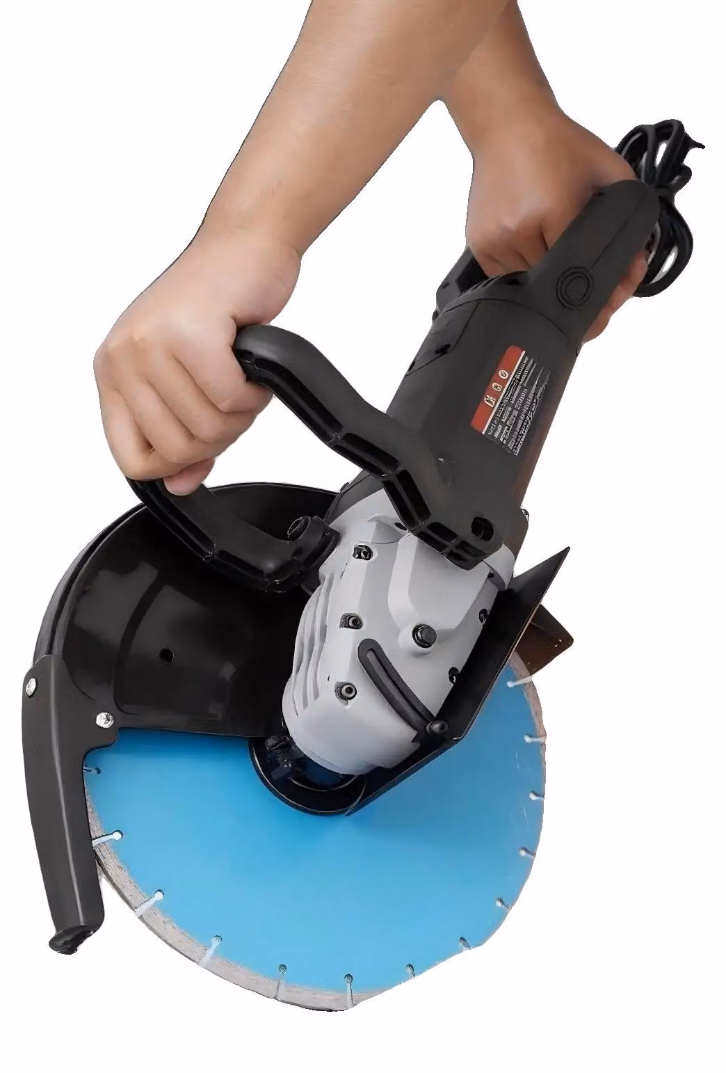 Troncatrice per calcestruzzo elettrica, 3000W, 220V, diametro del disco da 14 pollici, profondità di taglio massima di 5,31 pollici, velocità di 3800 giri/min