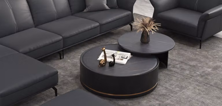 Doppelter Couchtisch Wohnzimmer Tisch Couchtisch Sofa Beistell Rund Tische