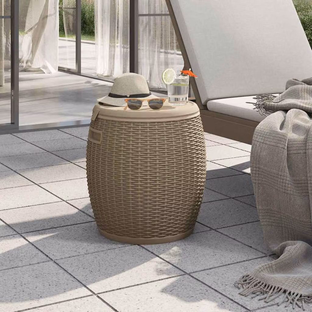 vidaXL Contenitore da Giardino 4 in 1 in Polipropilene Marrone Chiaro e Beige