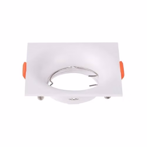 Portafaretto LED da Incasso Quadrato GU10 Colore Bianco