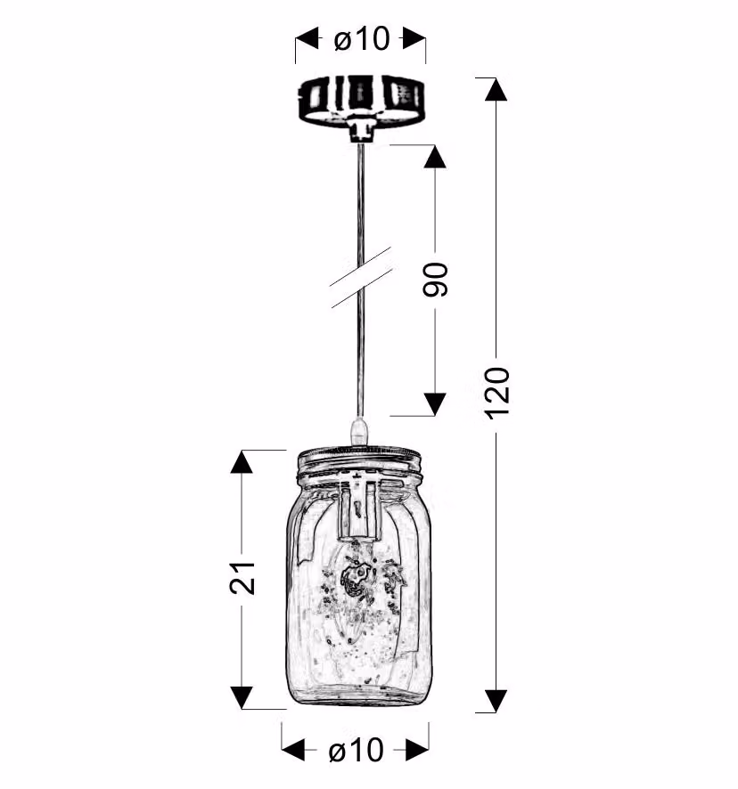 Candellux JARS lampada a sospensione 31-42958 cromo