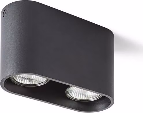 MANTOVA II soffitto nero opaco 230V GU10 2x35W