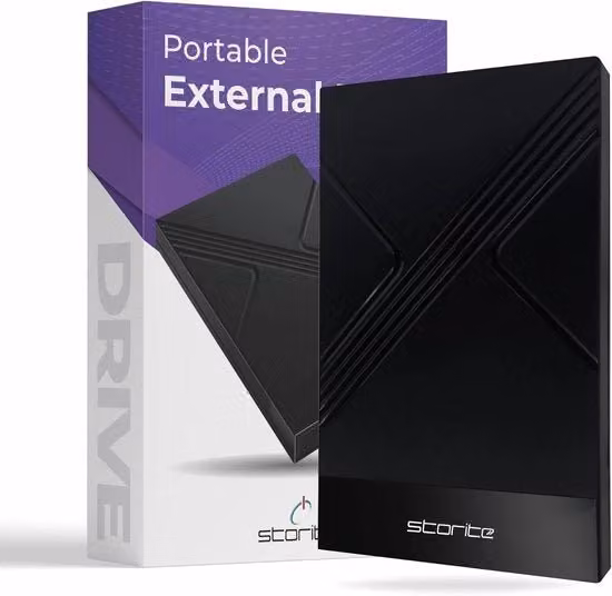Disco Rigido Esterno Portatile HDD da 1TB con Connessione USB-C e USB 3.1, Colore Nero