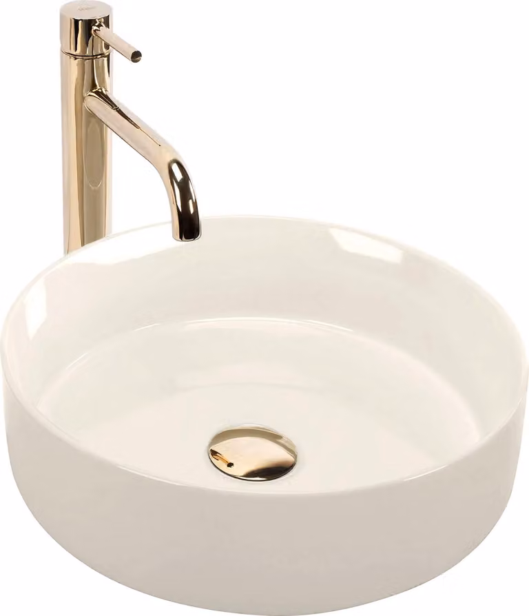 Lavabo da Appoggio Rea Sami Ecru Shiny