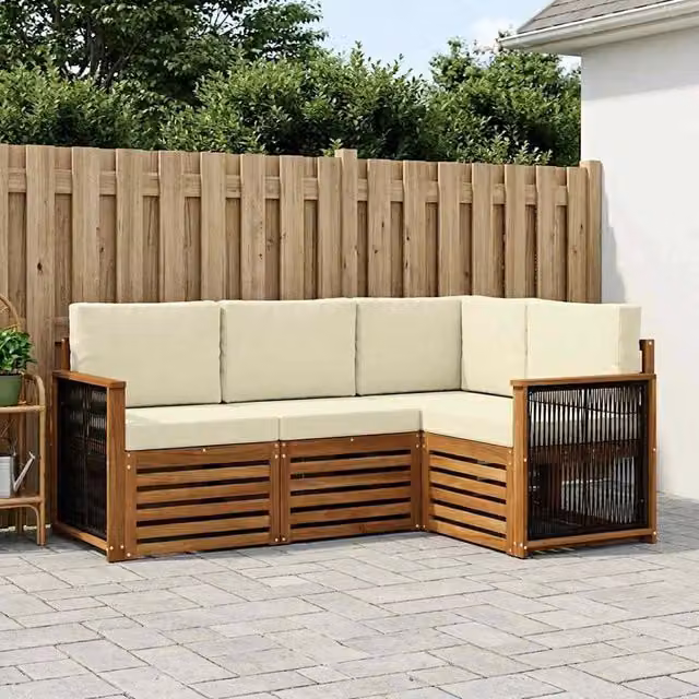 Set di divani da esterno 4 pz Poliestere 3384291