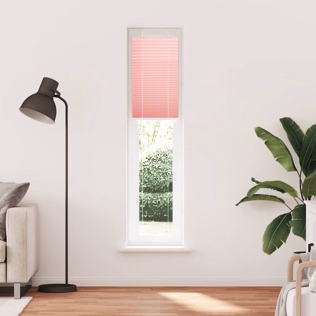 vidaXL Tenda Plissettata Rosa 50x200 cm Larghezza Tessuto 49,4 cm
