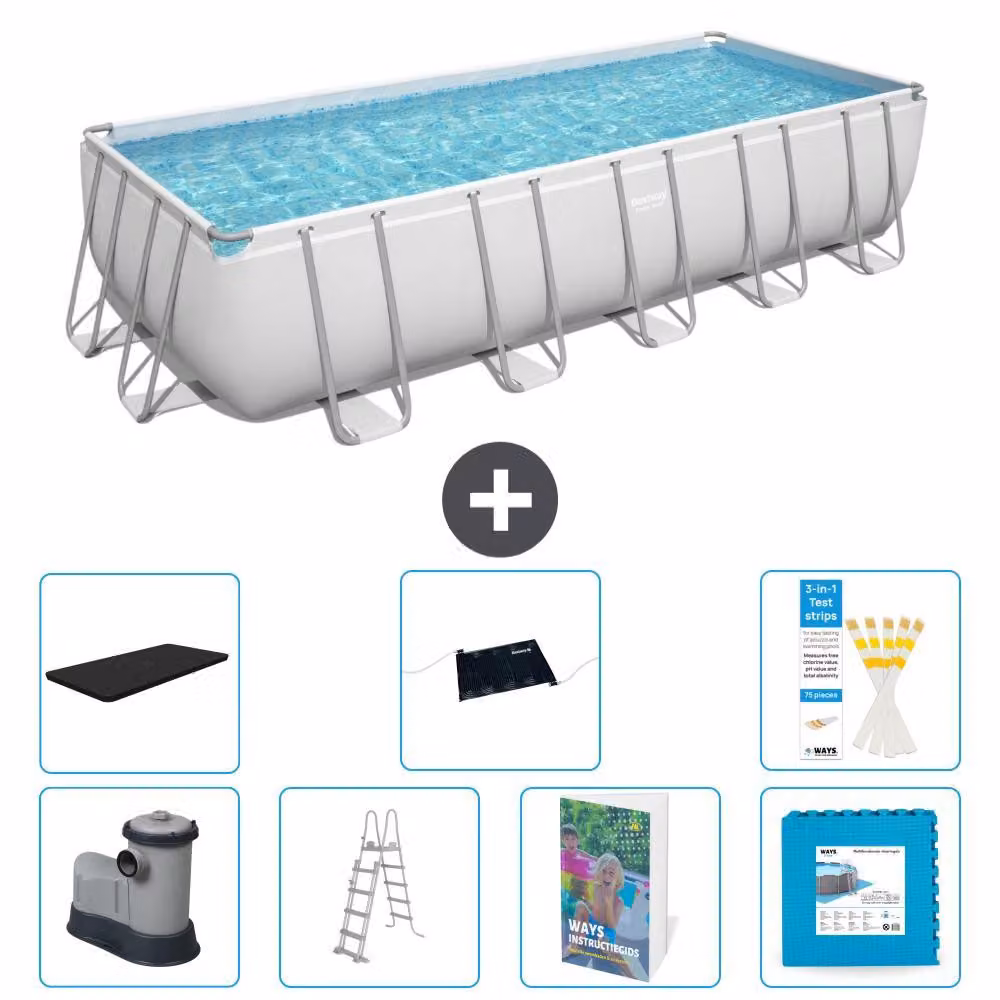 Bestway Power Steel, piscina rettangolare - 640x274x132 cm - 6 pezzi, modello S621