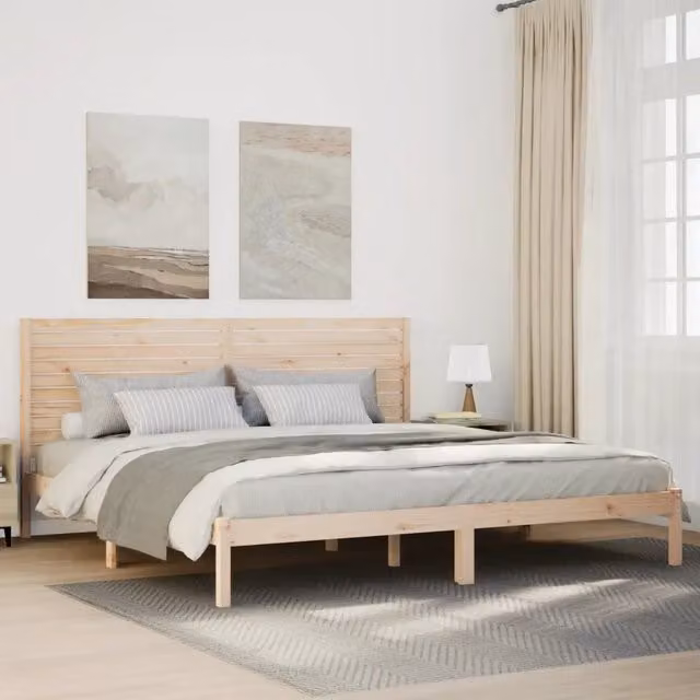 Giroletto Extra Lungo senza Materasso-Struttura Letto 200x210 cm Legno Massello 125379
