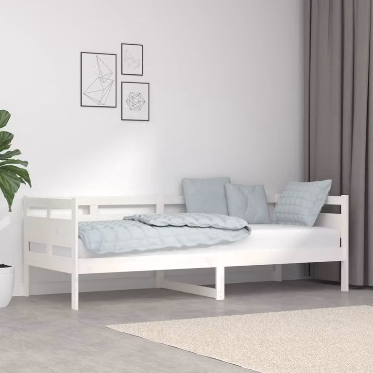 The Living Store Letto da giorno in pino massiccio bianco 80x200 cm