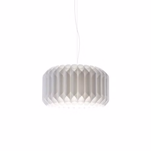 Sospensione Moderna Polilux ® Bianco E Metallo Cromo 1 Luce E27