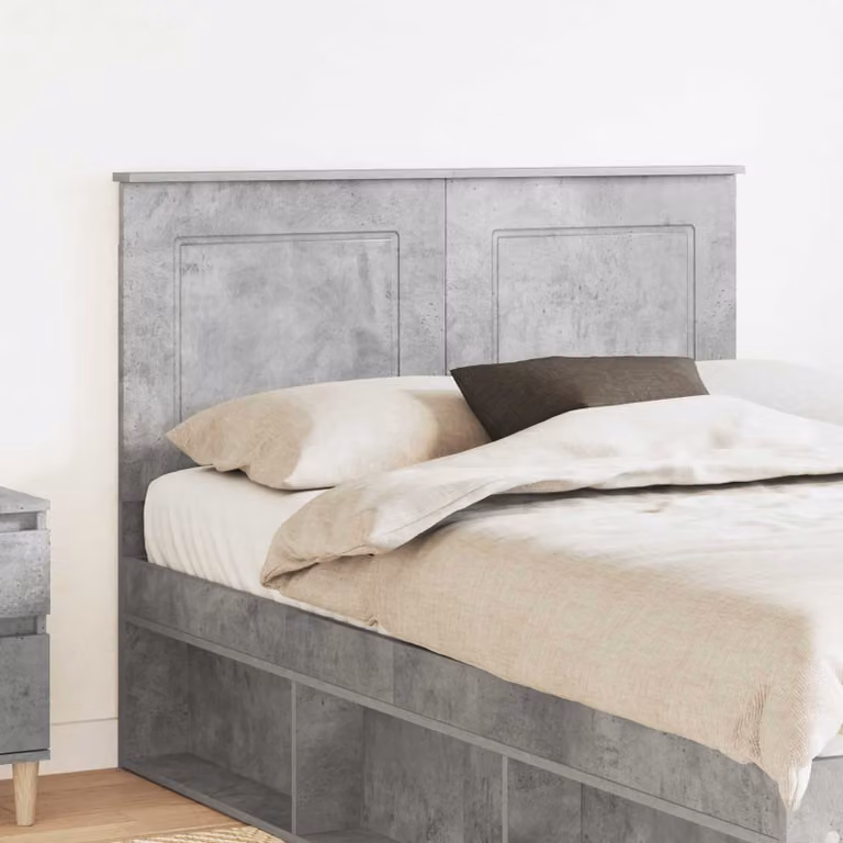 Testiera per letto vidaXL in legno ingegnerizzato, Grigio Cemento, L: 100 cm