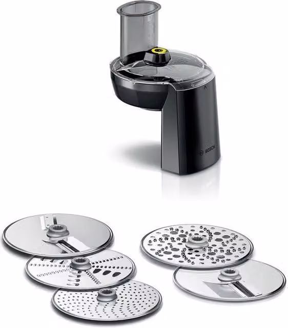 Bosch MUZS68VL Set di accessori per miscelare e lavorare alimenti con 5 dischi in acciaio inox colore Nero Trasparente