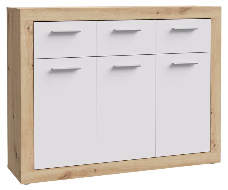 Cassettiera >La Serena< in rovere Artisan - 117,9x91,5x34cm (LxAxP)