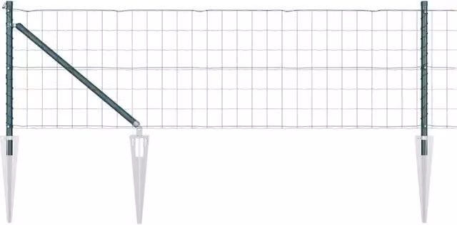 Recinzione da Giardino | Recinzione con Posto Verde 0,6 x 50 m Acciaio e PVC