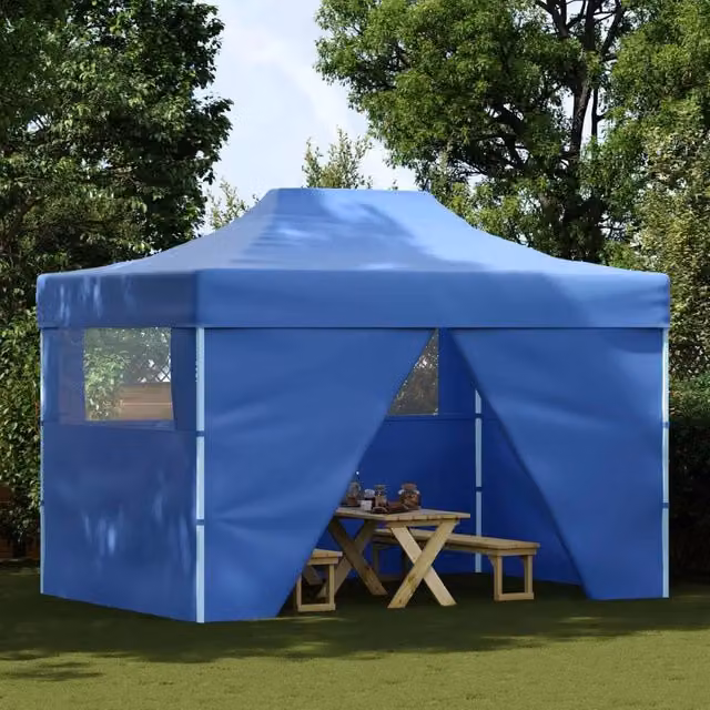 Tenda Party vidaXL Blu in Tessuto Oxford e Acciaio L/P/H: 291 x 431 x 315 cm – 1