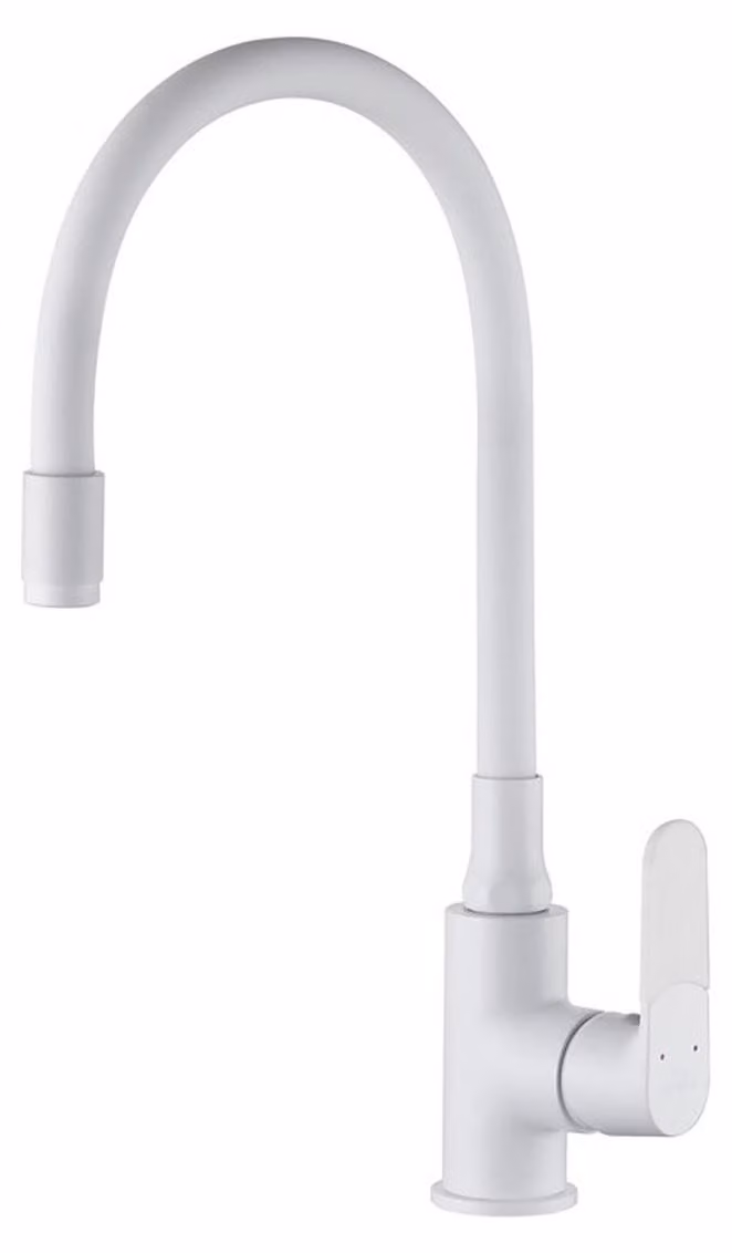 Miscelatore per lavello Joga Plus con bocca flessibile, bianco
