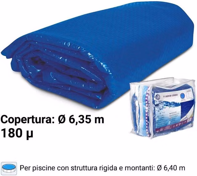 Copertura Isotermica Gre 5,50 M, Spessore 400 µ Per Piscine Circolari Misure: Ø 6.35 m