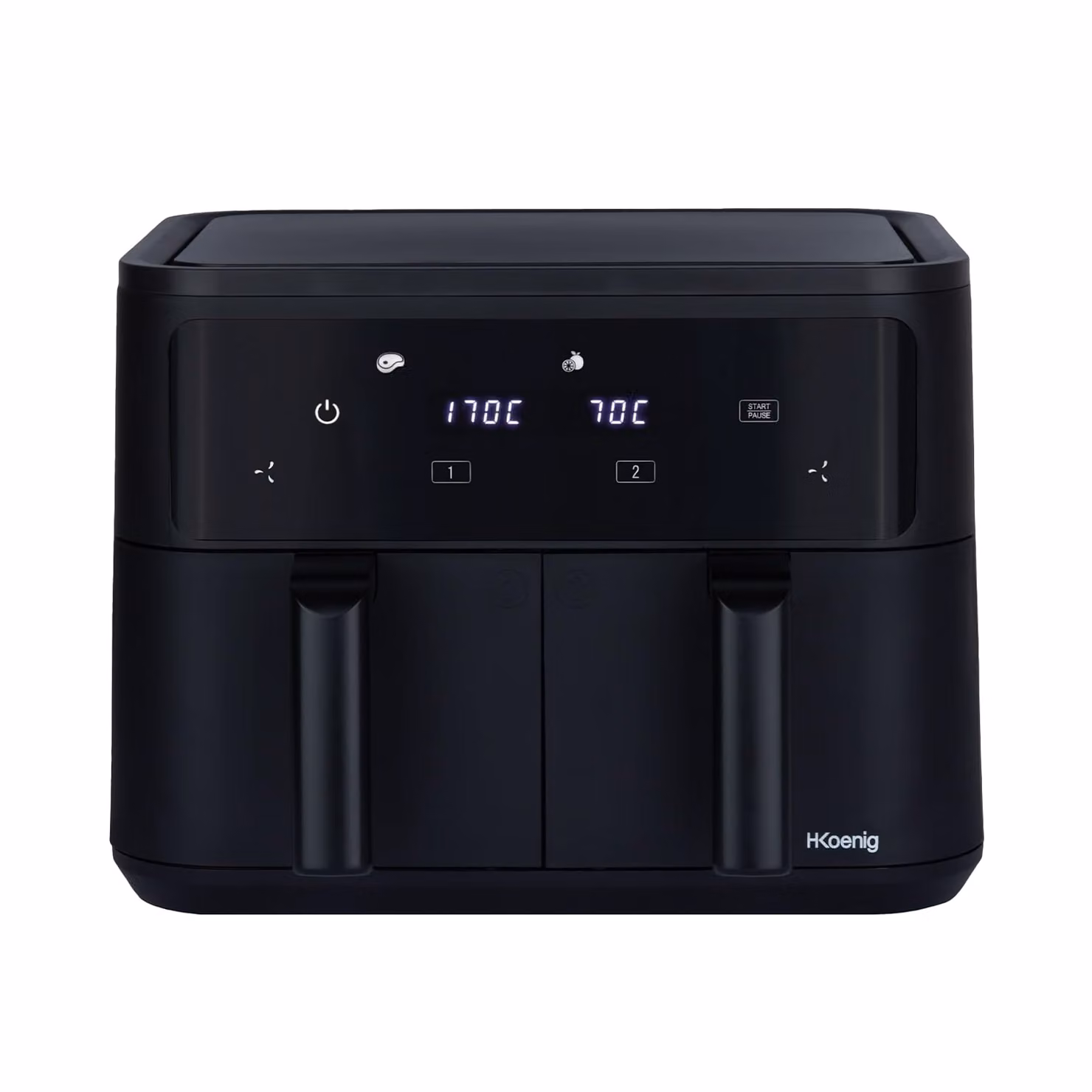 Friggitrice ad aria doppia H.Koenig con capacità 9 L, potenza 2400 W, colore nero – 2