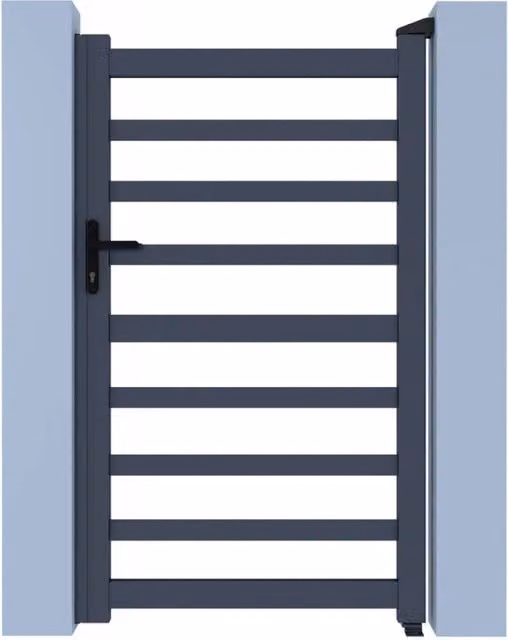 Cancello in alluminio forato "Marius" - 100 x 180 cm - Grigio