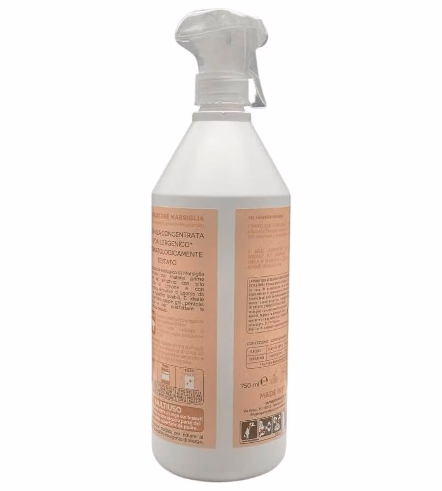 Sgrassatore Ecologico di Marsiglia Limone 750 ml + Panno Lattice