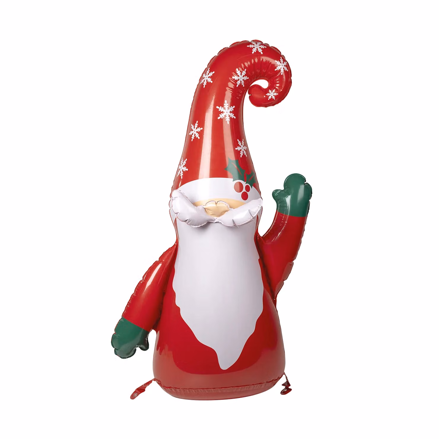 Gnomo Natalizio Gonfiabile VESTIAMO CASA, Colore Rosso e Bianco, Altezza: 106 cm – 1