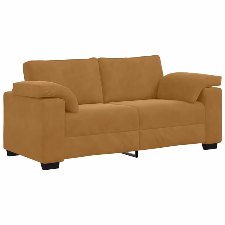 Divano moderno vidaXL in velluto marrone con cuscini inclusi L: 180 cm, P: 77 cm, H: 82 cm