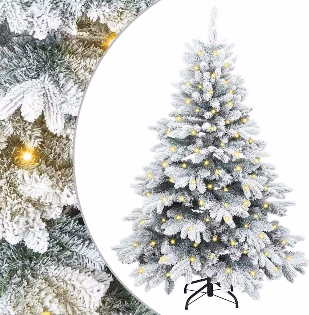 Albero di Natale artificiale con 150 LED Bianco 150 cm PE e PVC