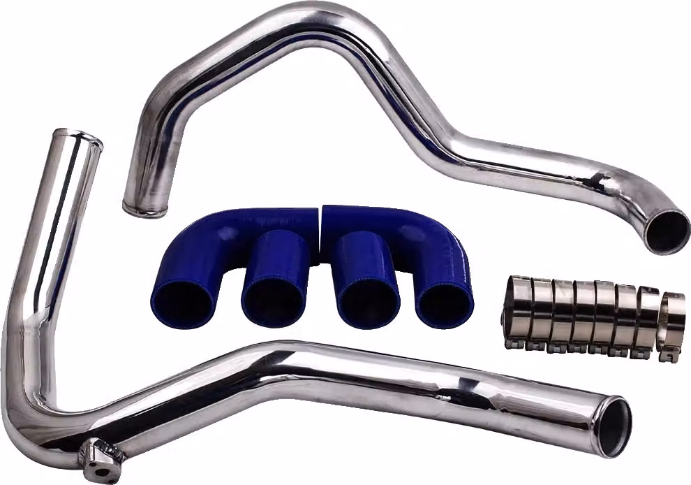 Kit tubo intercooler, diametro 57 mm, montaggio anteriore, costruzione in alluminio resistente