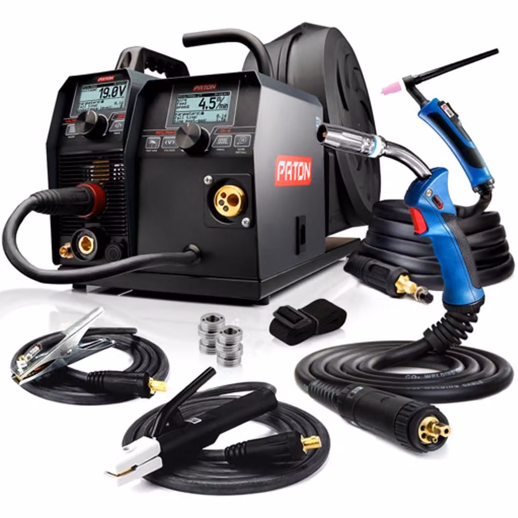 PATON MultiPRO 250-15-4 Saldatrice MIG 3 in 1 - Saldatrice professionale MIG/MAG, MMA, TIG HF con funzione ad impulsi, saldatura senza gas, saldatura ad impulsi,