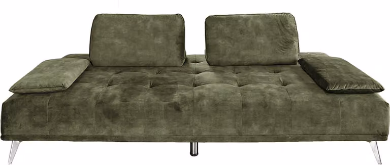 KAWOLA Divano WIOLO Divano letto Daybed velluto verde muschio