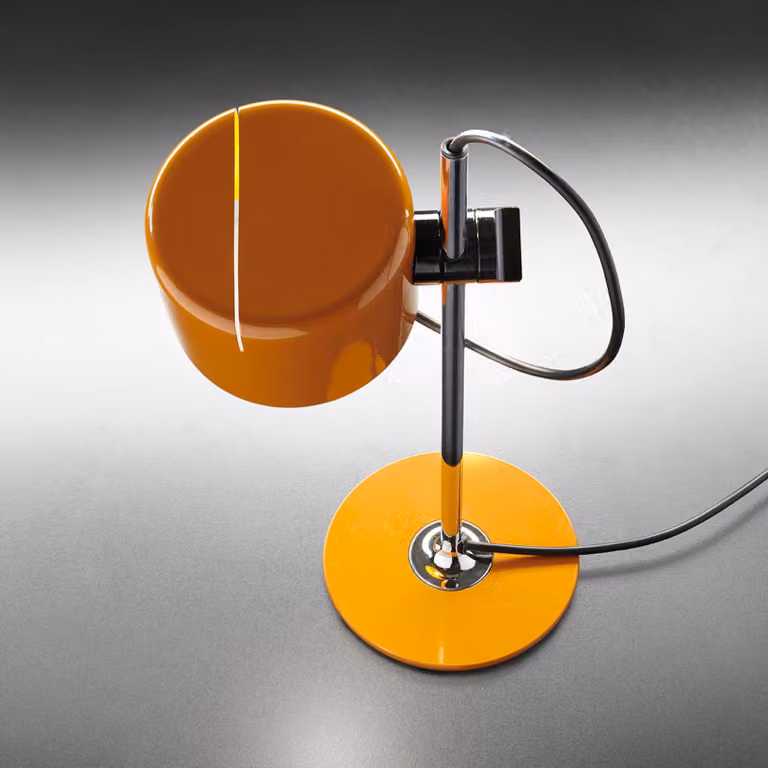 Oluce Lampada da scrivania Mini Coupè, Giallo / Arancione, Soggiorno / Sala da pranzo, Alluminio, Design, Lampada da tavolo