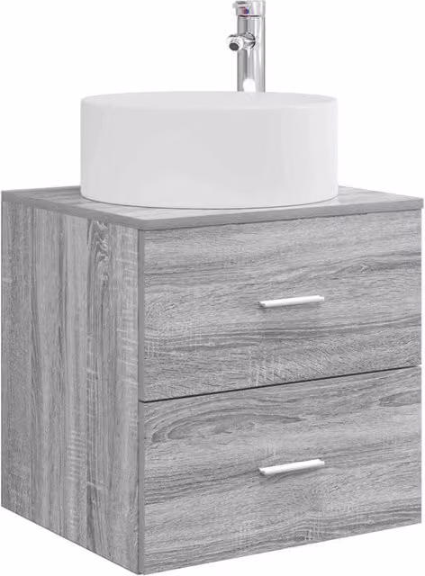 Mobile Lavabo | Armadio Lavabo da Parete Sonoma grigio 49,5 x 44,5 x 65,5 cm