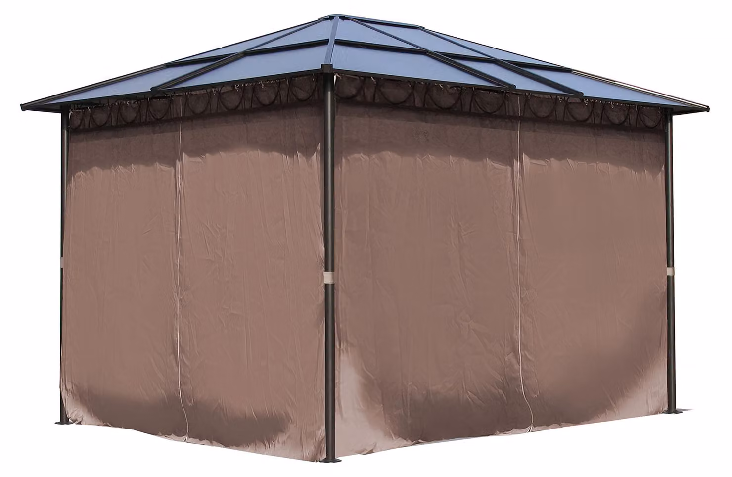 Gazebo da giardino in metallo - 3x3,6 metri - Tetto impermeabile - Struttura in alluminio