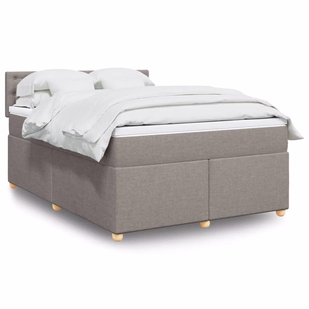 vidaXL Giroletto a Molle Ibrido con Materasso in Tessuto e Struttura in Legno di Pino, L/P/H: 140 x 200 cm