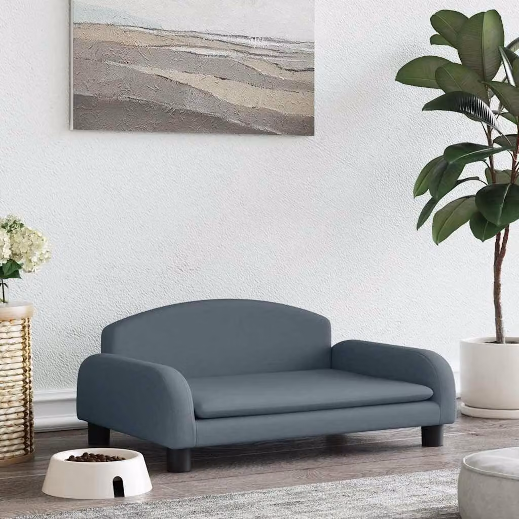 Cuccia per cani grigio scuro, dimensioni 70 x 45 x 30 cm, realizzata in tessuto confortevole