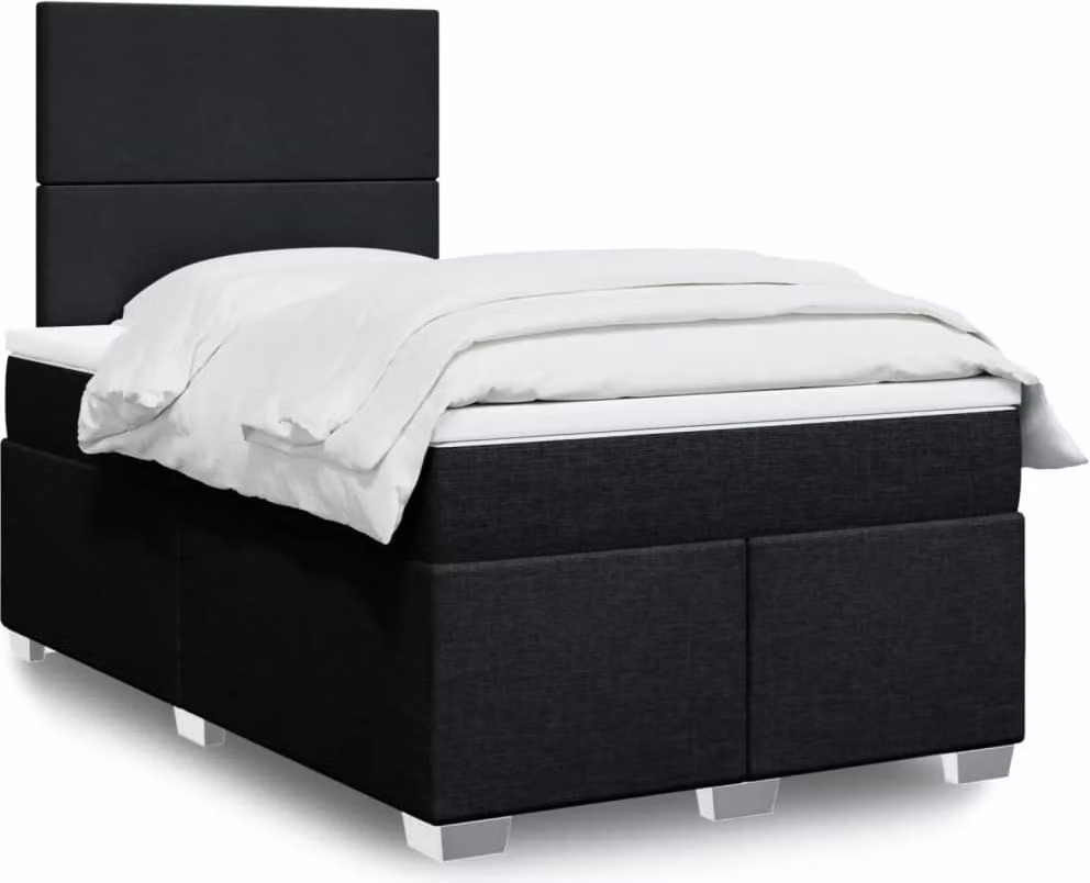 Maison Exclusive - Letto boxspring con materasso nero 120x200 cm Tessuto