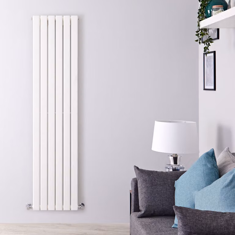 Radiatore di Design Verticale Bianco - 1600mm x 420mm - Pannello Singolo - Delta