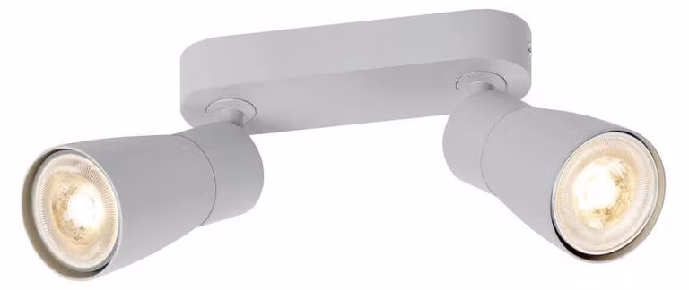 SLV PURI 2.0 Cupola, plafoniera da parete e soffitto, lunga, 2 x max. 6W GU10, grigio 1008372