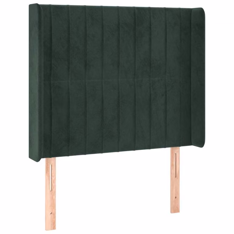 Testiera ad Orecchio Verde Scuro 93x16x118/128 cm in Velluto