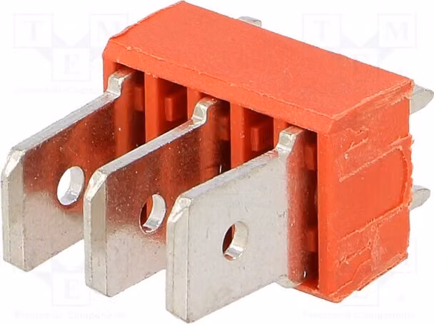 1x Connettore: Barre di connessione per montaggio a foro passante, placcate in stagno, modello 7828 - Connettori a saldare, dimensioni 0,8 mm x 6,4 mm